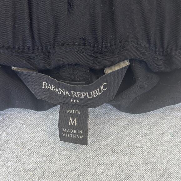 Banana Republic Black Cargo Jogger Pants with Zipper Detail Size Medium Petite - Picture 2 of 6